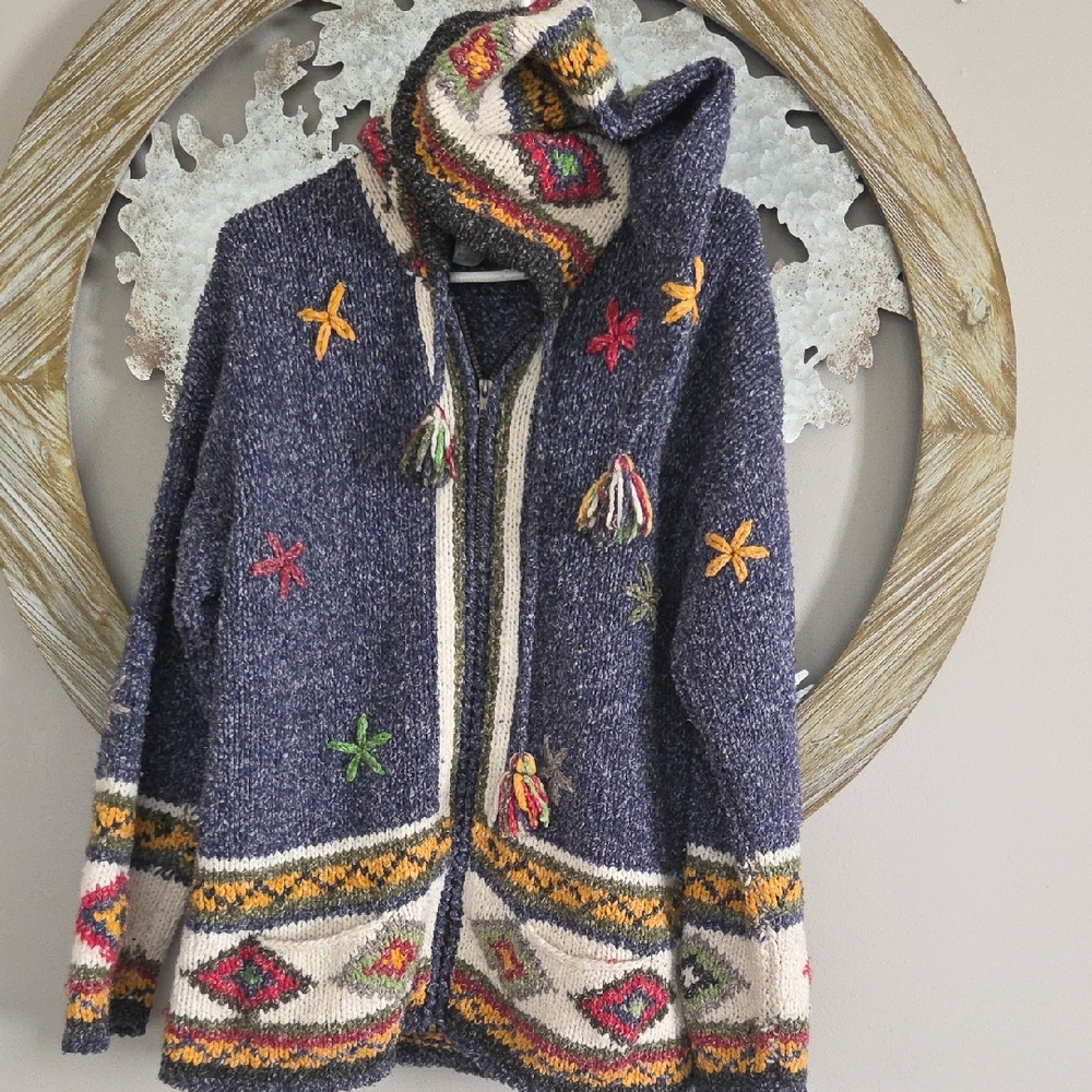 Colorful Hooded ZIP SWEATERJacket